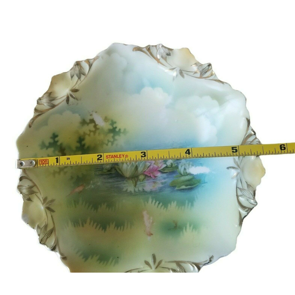 VTG Lot of 2 R S Prussia Water Lily Pad Clouds Sky Bowls 5 1/4" Unsigned READ - Picture 6 of 7